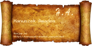 Hanuszek Amadea névjegykártya